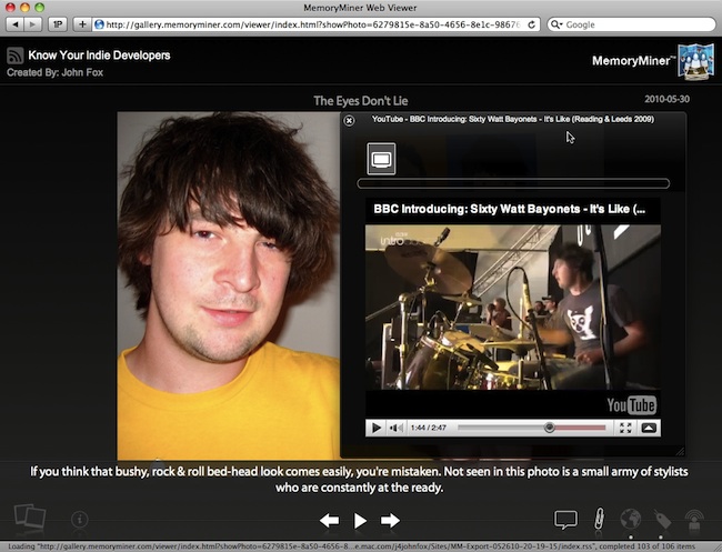 Embedded YouTube Video Playback